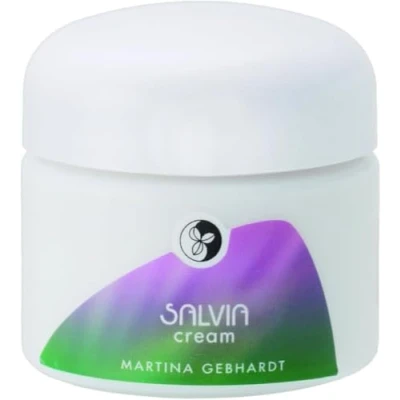 Abbildung von Martina Gebhardt SALVIA Cream (50ml) Gesichtscreme für fettige &amp; unreine Haut Reguliert Talgbildung Gesichtspflege mit Bio Salbei Beruhigende pflegende Naturkosmetik Creme