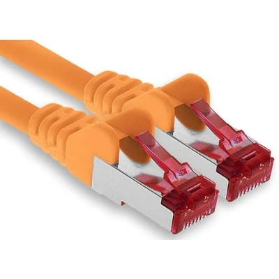 Abbildung von 1aTTack.de 1x 10m CAT6 Patchkabel S/FTP PIMF Schirmung CAT.6 RJ45 Netzwerkkabel Ethernetkabel DSL LAN Router Switch Modem Patchfeld orange 1 Stück