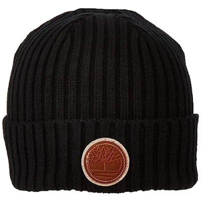 Abbildung von Timberland Herren Rib Shallow Beanie Mtze, Schwarz, Einheitsgröße