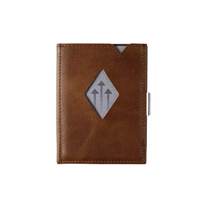 Abbildung von EXENTRI Multiwallet Leder Dreifachgefaltete Brieftasche RFID Schutz mit Verschlussclip aus Edelstahl