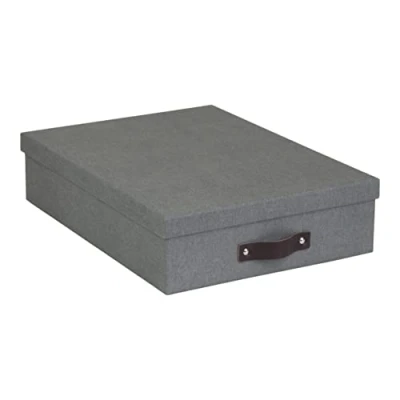Abbildung von The Holding Company Dokumentenbox, grau, Leinenoptik