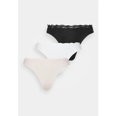Abbildung von Lascana 3 PACK String, Damen, Größe: 44/46, Rose/white/black