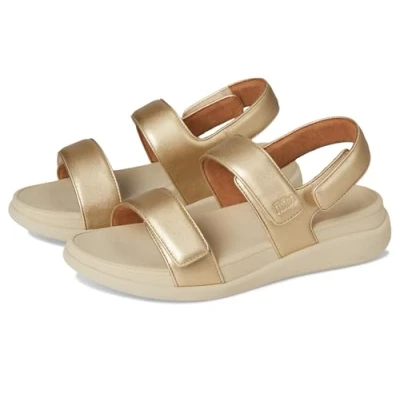 Abbildung von Fitflop Damen F Mode Go Adjustable Flatform Back Strap Sandale, Platin, 41 EU