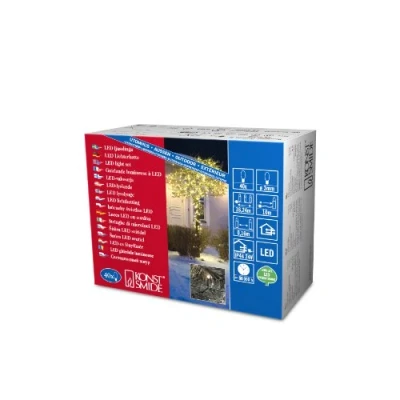 Abbildung von Konstsmide 3610 110 Micro LED Lichterkette / für Außen (IP44) 24V Außentrafo 40 warm weiße Dioden schwarzes Kabel