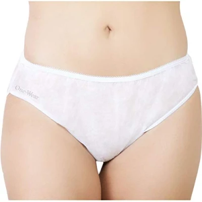 Abbildung von Einweg Unterhosen Damen PolyPro (5er Pack) Einmal Unterwäsche Einmalunterhosen Wochenbett Einwegunterhose Einwegslips Einmalslips Einwegunterwäsche. Krankenhaus Slip