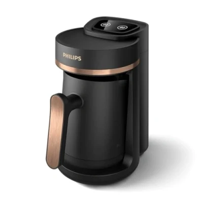 Abbildung von Philips Serie 5000 Türkische Kaffeemaschine Langsambrühfunktion, 4 Tassen Kapazität, Überhitzungs und Überlaufschutz, Bereitschaftsanzeige, Easy Touch Tasten (HDA150/60)
