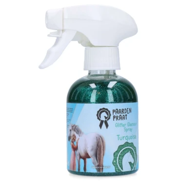 Abbildung von Paardenpraat Spray Glitter Glamour Türkis 250ml