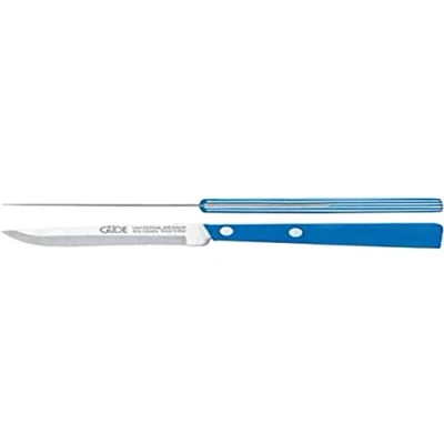 Abbildung von GÜDE Solingen Universalmesser blau / weiß mit Wellenschliff, 10 cm, UNI, POM