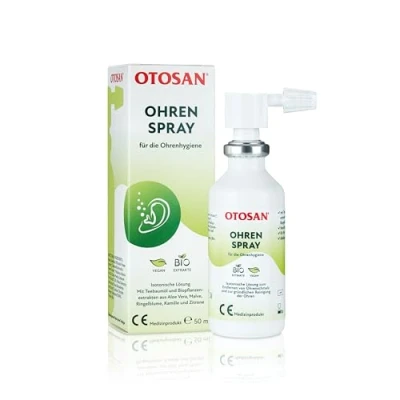 Abbildung von OTOSAN Ohrenspray 50 ml natürliche und wirksame Ohrenhygiene auf Salzwasser Basis Medizinprodukt zur Reinigung der Ohren