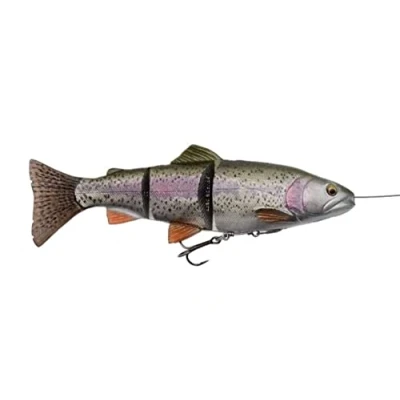 Abbildung von Savage Gear 4D Line Thru Trout Gummiforelle in Naturoptik zum Spinnfischen, Hechtköder, Rainbow, 15cm / 40g moderat sinkend