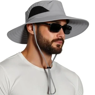 Abbildung von EINSKEY Sonnenhut Herren Damen Faltbar Safari Hut Gartenhut UV Schutz Sonnenschutz Sommerhut Breite Krempe Outdoor Anglerhut Wanderhut