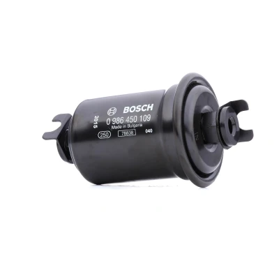 Abbildung von BOSCH 0 986 450 109 Kraftstofffilter Leitungsfilter TOYOTA: Land Cruiser Prado 120, 90, SUZUKI: Vitara I Off Road