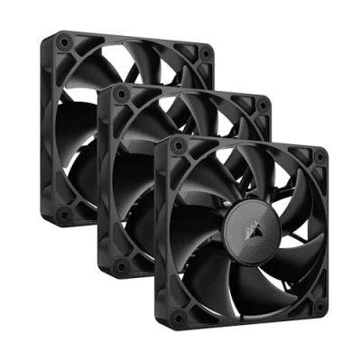 Abbildung von Corsair iCUE LINK RX120 120mm PWM Lüfters mit System Hub Magnetisches Kuppellager Dreierpack Schwarz