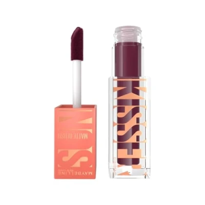 Abbildung von Maybelline New York Sunkisser Matte Haze Blush, Nahtlos mit der Haut verschmelzendes mattes Rouge XL Plüsch Applikator, Farbe 33, Berry Brunch, 4,7 ml