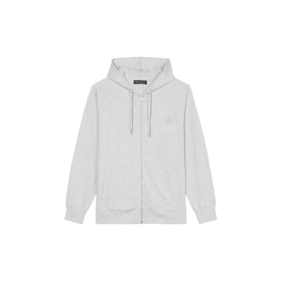 Abbildung von Marc O&#039;Polo Heavy Sweatjacke, Herren, Größe: Large, Cozy grey melange
