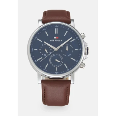 Abbildung von Tommy Hilfiger Uhr, Herren, Größe: One Size, Brown/blue
