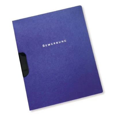 Abbildung von Oxford Bewerbungsmappe A4, aus Karton, Klemm Mappe, dunkelblau, 10er Pack