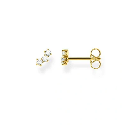 Abbildung von Thomas Sabo Damen Einzel Ohrstecker farbige Steine gold, 925 Sterlingsilber