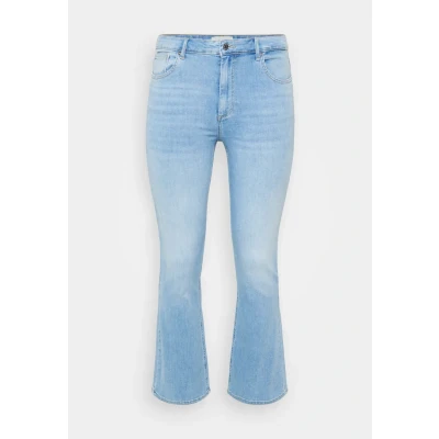 Abbildung von Only Carmakoma Damen Carwilly Life Hw Flared DNM Tai467 Noos, Light Blue Denim, 50W / 32L EU
