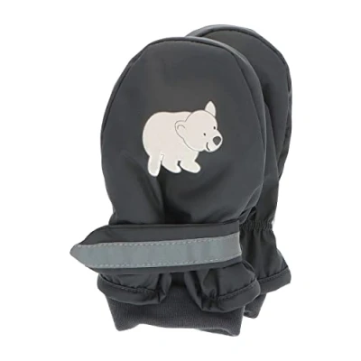 Abbildung von Sterntaler Unisex Kinder Daumen Eisbär Fäustlinge, Eisengrau, 1