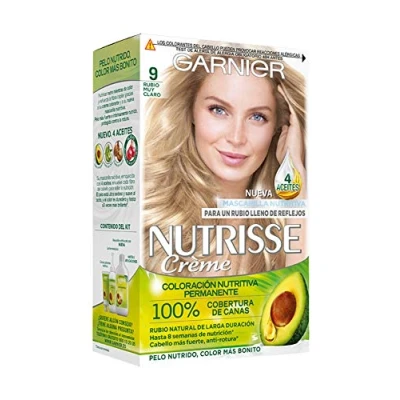 Abbildung von Garnier Nutrisse Creme Coloración Permanente Con Mascarilla Nutritiva De Cuatro Aceites Rubio Muy Claro 9.0