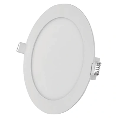 Abbildung von EMOS LED Panel 12,5 W, runde 1050 lm Einbauleuchte, Deckenleuchte in Weiß mit Durchmesser 17 cm, extra flach, Einbautiefe 2,1 Lichtfarbe neutralweiß 4000 K, inkl. Treiber
