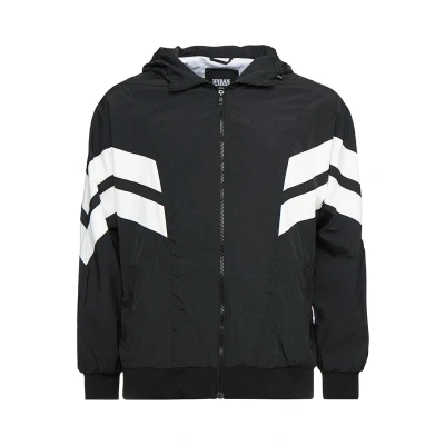 Abbildung von Urban Classics Crinkle Panel Track Jacket Leichte Jacke, Herren, Größe: 3XL, Black/white