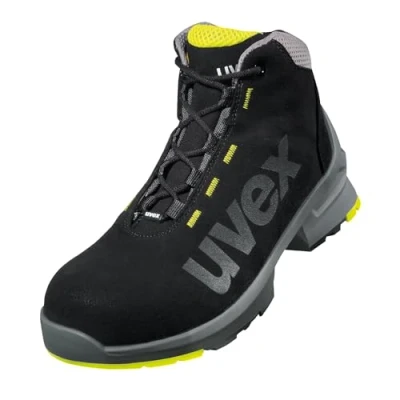 Abbildung von Uvex 1 Sicherheitsschuhe S2 SRC, Stiefel, Arbeitsschuhe für Herren, Schwarz/Lime, Größe 44