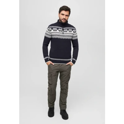Abbildung von Brandit Troyer Norweger Strickpullover, Herren, Größe: XL, Navy