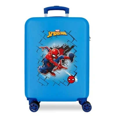Abbildung von Marvel Spiderman Red Kabinentasche, blau, 38 x 55 20 cm, starr, ABS, seitlicher Zahlenkombinationsverschluss, 34 l, 2,66 kg, 4 Doppelrollen, Handgepäck.