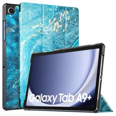 Abbildung von TiMOVO Hülle für Samsung Galaxy Tab A9+/A9 Plus 11 Zoll 2023 SM X210/X216/X218, Schlank Leicht Schutzhülle mit Ständer &amp; Harter Rückseite All New A9+ Tablet, Vergoldend