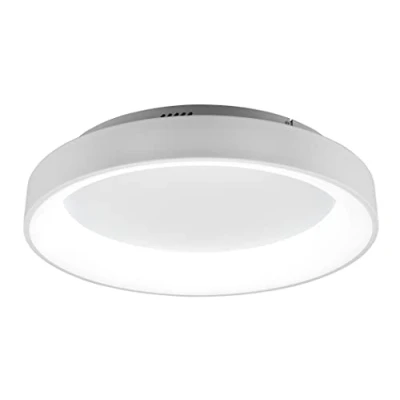 Abbildung von Trio Leuchten LED Deckenleuchte Girona 671290131, Metall Weiß matt, Acryl, inklusiv 48 Watt LED, Dimmer, Memory Funktion, Nachtlicht, Fernbedienung