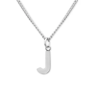 Abbildung von GD GOOD.designs Kette mit Buchstaben J Silber hautverträgliche Halskette für Damen I Silberne Buchstabenkette