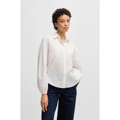 Abbildung von BOSS Barby Hemdbluse, Damen, Größe: Small, White