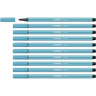 Abbildung von Premium Filzstift STABILO Pen 68 10er Pack hellblau
