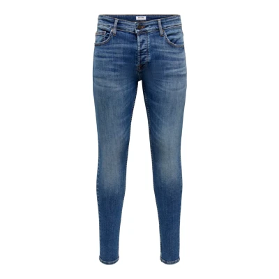 Abbildung von Only &amp; Sons Onswarp Jeans Skinny Fit, Herren, Größe: 33x34, Blue denim