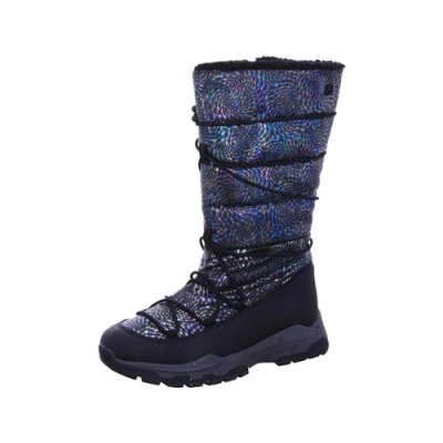 Abbildung von s.Oliver Mädchen Winterstiefel ohne Absatz Gefüttert mit Reißverschluss Schwarz (Black Comb.), 32