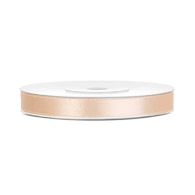Abbildung von Satinband 6mm x 25m creme Geschenkband Schleifenband Dekoband Hochzeit Weihnachten Floristik