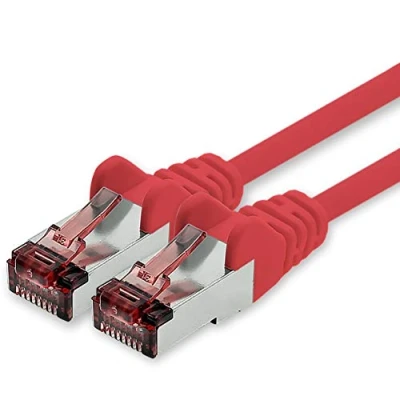 Abbildung von Netzwerkkabel Cat.6 20m rot 1 x Ethernetkabel Lankabel Cat6 Lan Netzwerk Kabel Sftp Pimf Patchkabel 1000 Mbit s