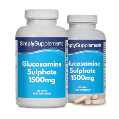 Abbildung von Glucosaminsulfat 1500mg 360 Tabletten Versorgung für 1 Jahr SimplySupplements