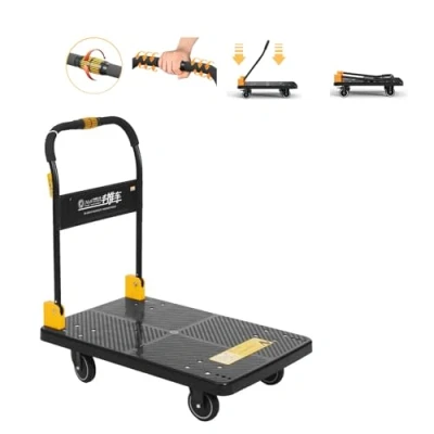 Abbildung von N&amp;S Plattformwagen Heavy Duty 200 kg One Hand Rides LKW Cart mit Mute Wheels