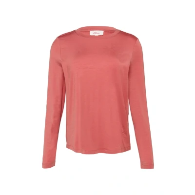 Abbildung von s.Oliver Langarmshirt, Damen, Größe: 38, Papaya