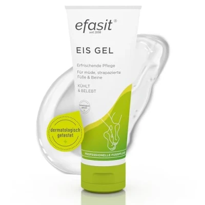 Abbildung von efasit Eisgel Füße kühlen mit Eisgel, Kühlende Fusscreme für müde Beine, belebt Menthol, Grapefruitextrakt und aktivierendem Duft, 75 ml