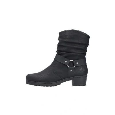Abbildung von Rieker Damen Klassische Stiefeletten Y1760, Frauen Stiefeletten,halbstiefel,Kurzstiefel,uebergangsschuhe,uebergangsstiefel,schwarz (00),40 EU / 6.5 UK