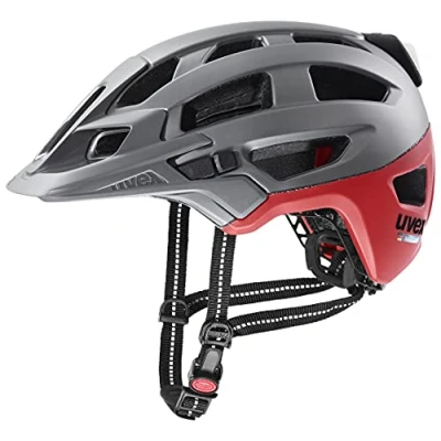 Abbildung von uvex finale light 2.0 sicherer City Helm für Damen und Herren inkl. LED Licht autom. Lichtsensor silver red matt 56 61 cm