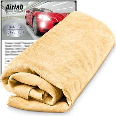 Abbildung von Airlab Fensterleder Auto Ledertuch 90x60 cm, Autoleder XXL aus echtem Leder Groß Trockentuch für Fenster Motorrad