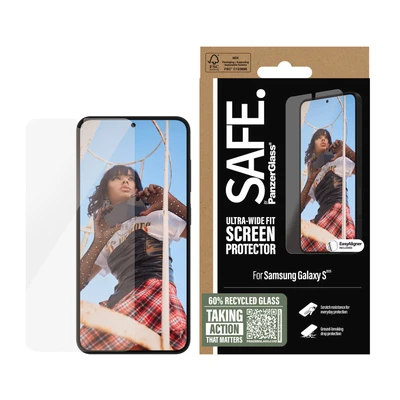 Abbildung von SAFE by PanzerGlass Displayschutzglas »Ultra Wide Fit Screen Protection«, für Samsung Galaxy S25, Displayschutzfolie, Schutzfolie, Bildschirmschutz, kratz &amp; stoßfest
