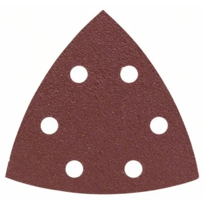 Abbildung von Bosch Home and Garden 25tlg. Schleifblatt Set verschiedene Materialien für Deltaschleifer (Körnung 80, 6 Löcher) 2607019489