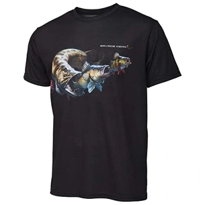 Abbildung von Savage Gear Cannibal T Shirt Black Größe M Angelshirt
