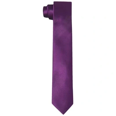 Abbildung von DonDon Krawatten für Herren handgefertigt Seiden Look 6 cm Krawatte Violett
